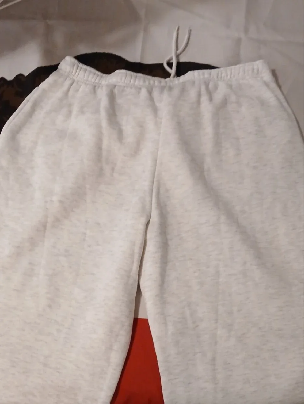 Cozy Drawstring Sweatpants in Light Heather Gray